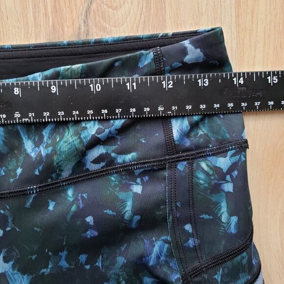 Lululemon Run Top Speed Crop Leggings Full On Luxtreme Green Floral Womens 6 - Picture 12 of 12